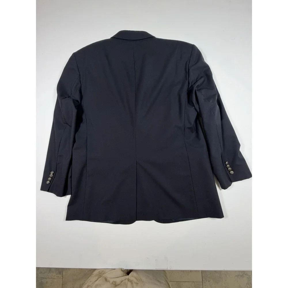 Jos A Bank Men Size 46R Navy Classic Wool Blazer Sport Coat Jacket Metal Buttons